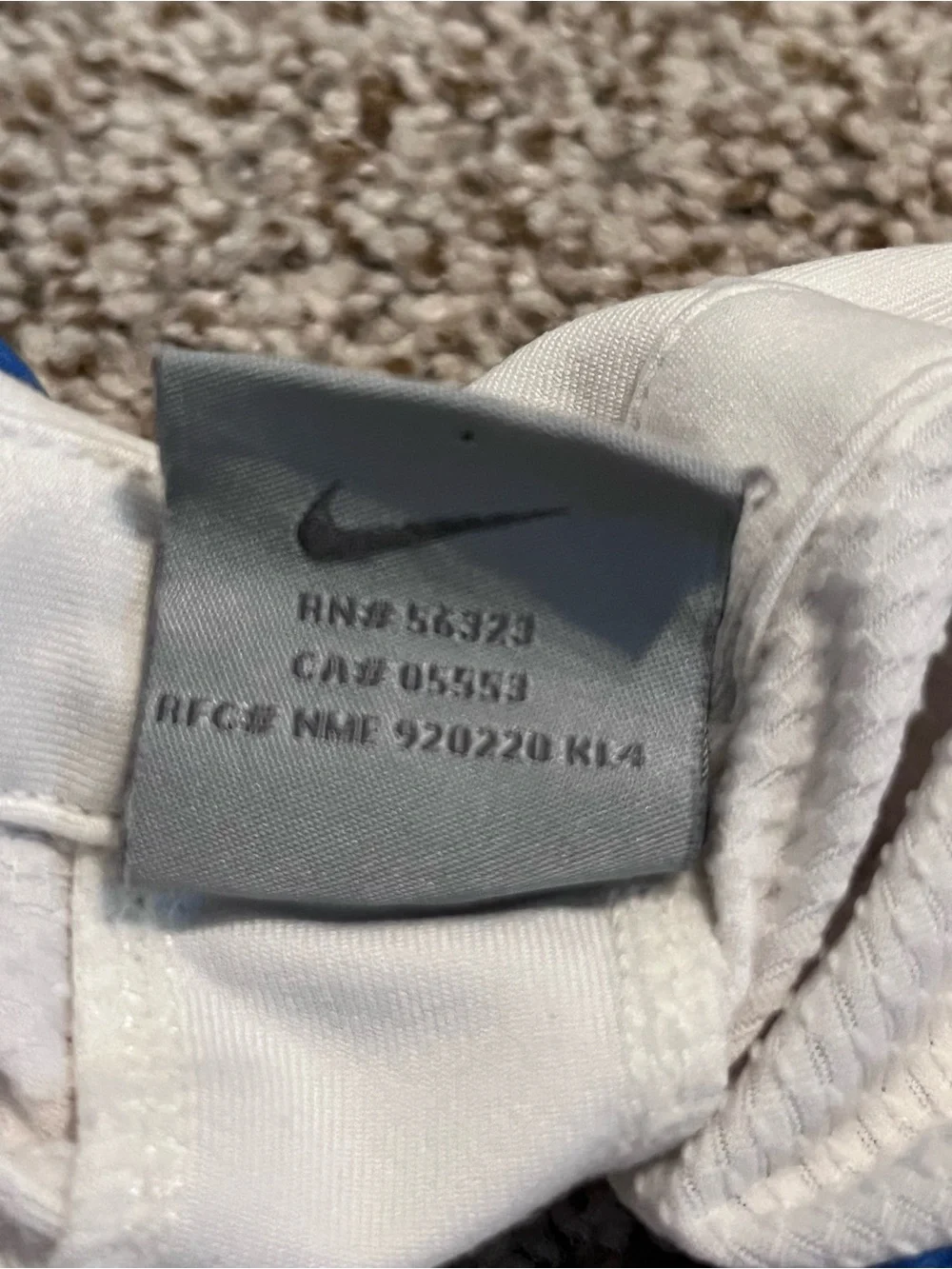 Nike White Sleeveless Polo Tank with Blue Accents